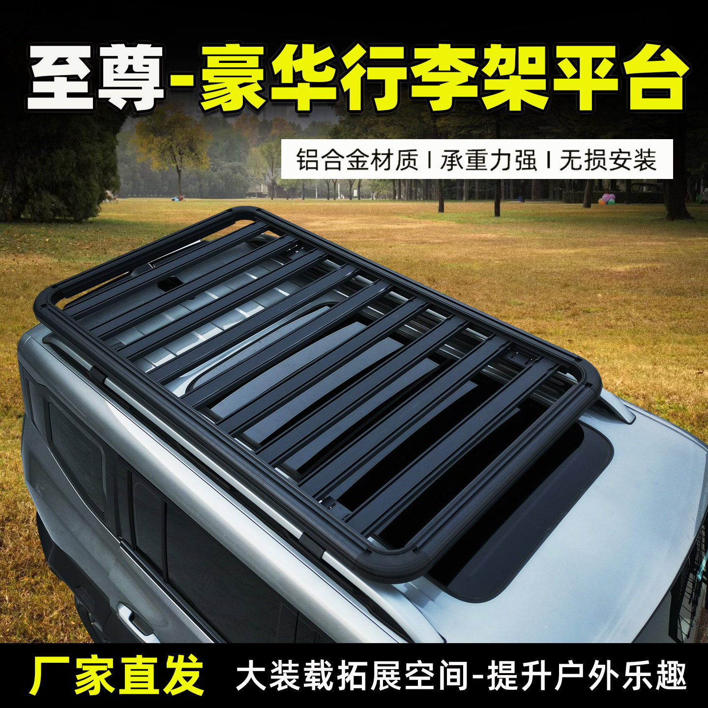 比亚迪宋PLUSPRO宋LMAX唐L唐DMI车顶行李架拓展平台筐侧梯改装