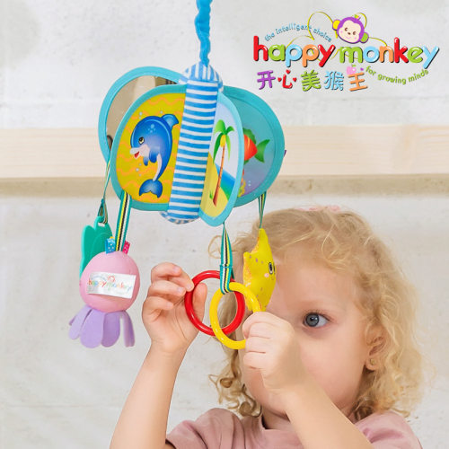 happy monkey新生儿旋转床铃