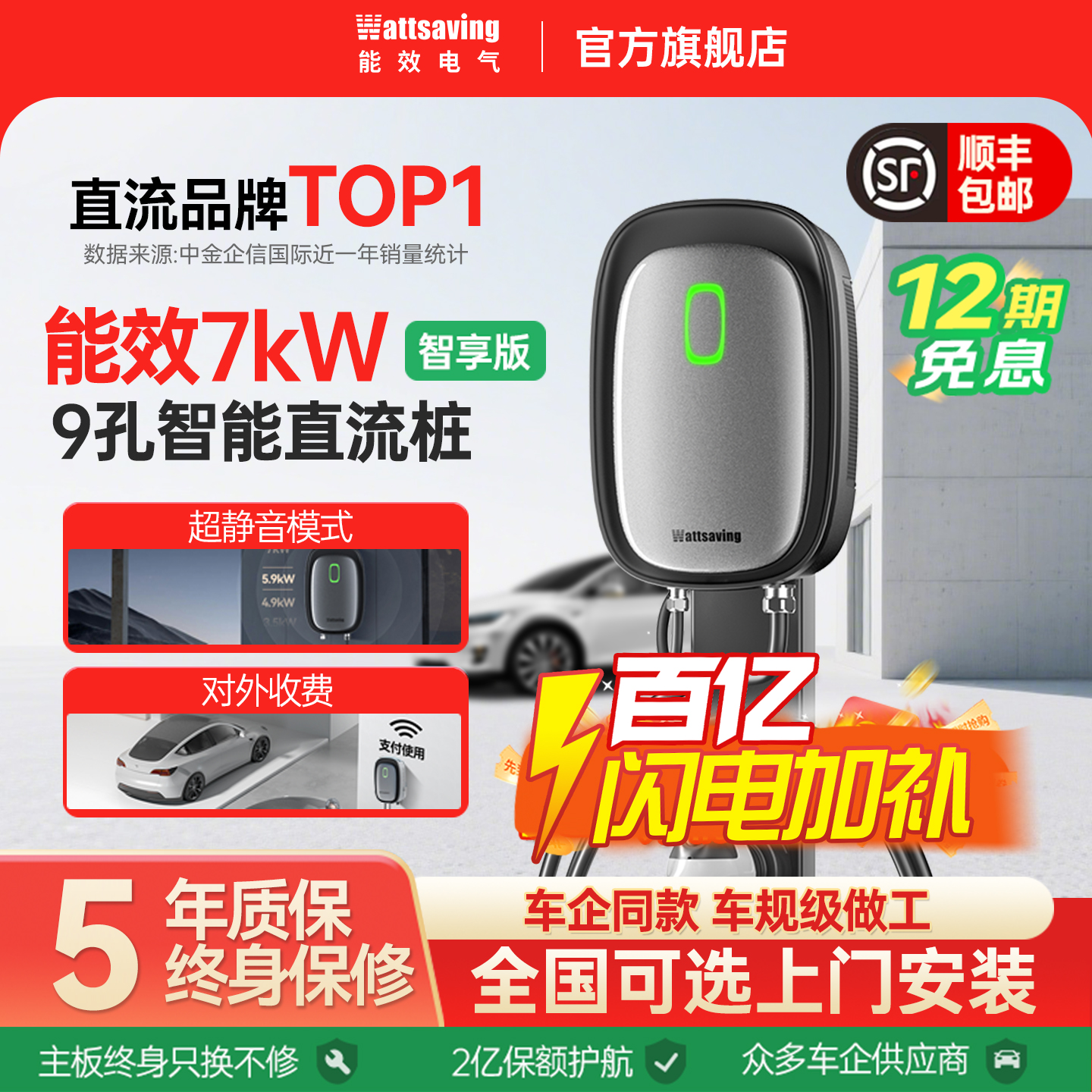 7kW直流充电桩独立风道