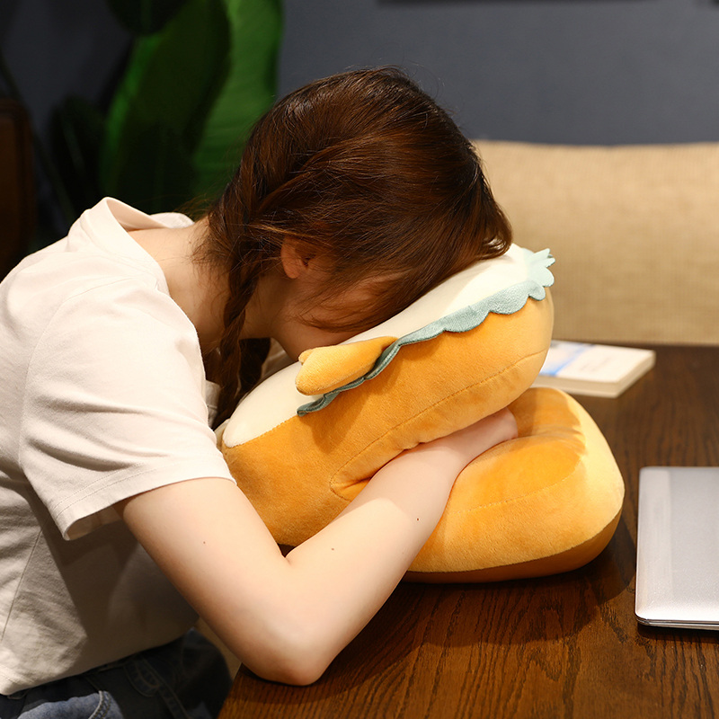 卡通吐司午睡枕趴睡枕抱枕小学生教室午休桌上儿童趴趴枕头办公室
