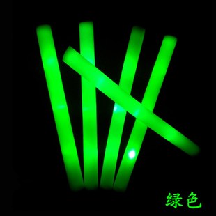夜光七彩闪光海绵棒发光泡沫棒演唱会LED电子发光棒超亮荧光棒