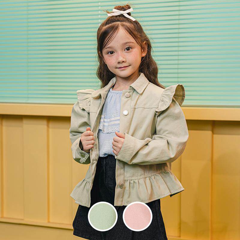 贝贝祖2025春款儿童牛仔外套女童翻领休闲夹克外套开衫
