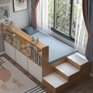 书架一体隔断踏踏米卧室家俱单人床小户型榻榻米收纳床日式高箱床