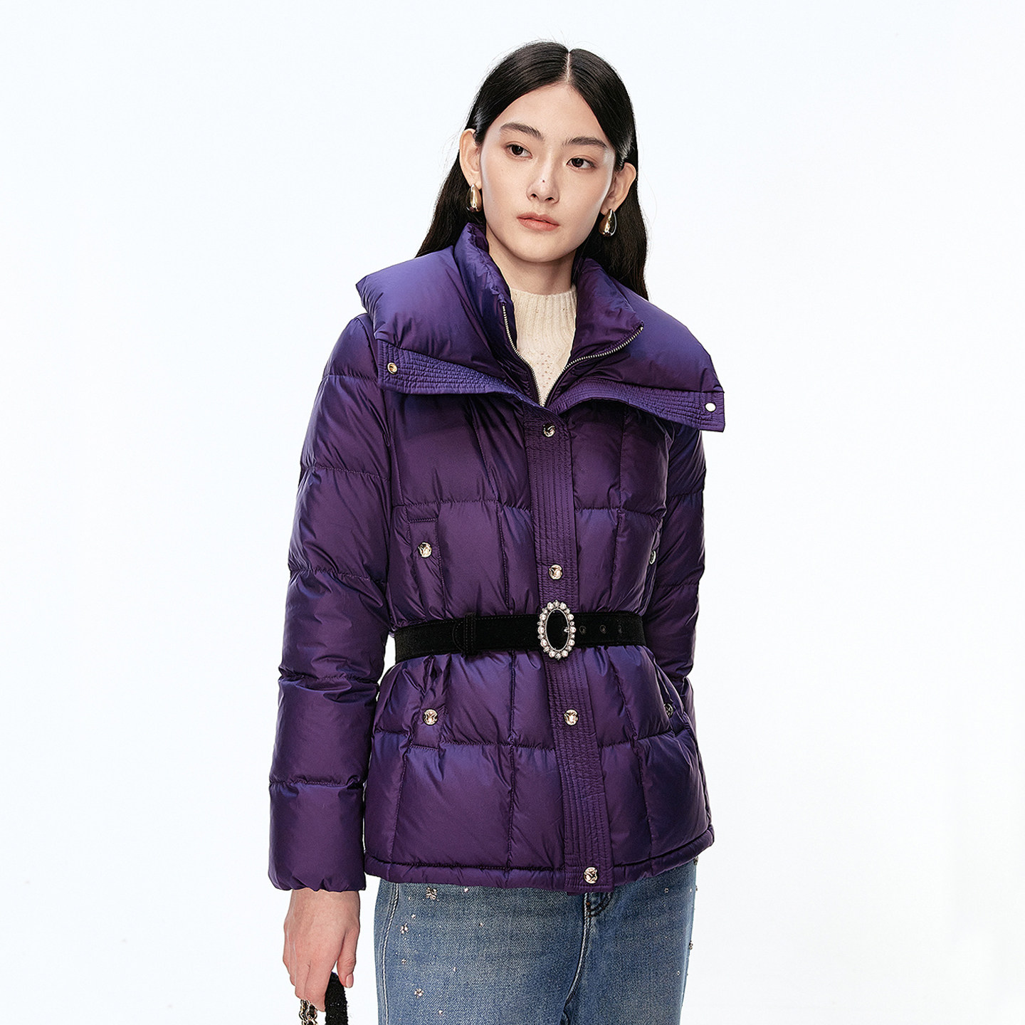 冬季新款百搭立领保暖羽绒服