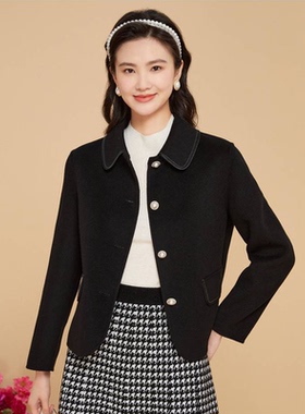 珂莱商场同款2025秋冬季新款女装百搭棉羊毛呢大衣外套KK00657W0