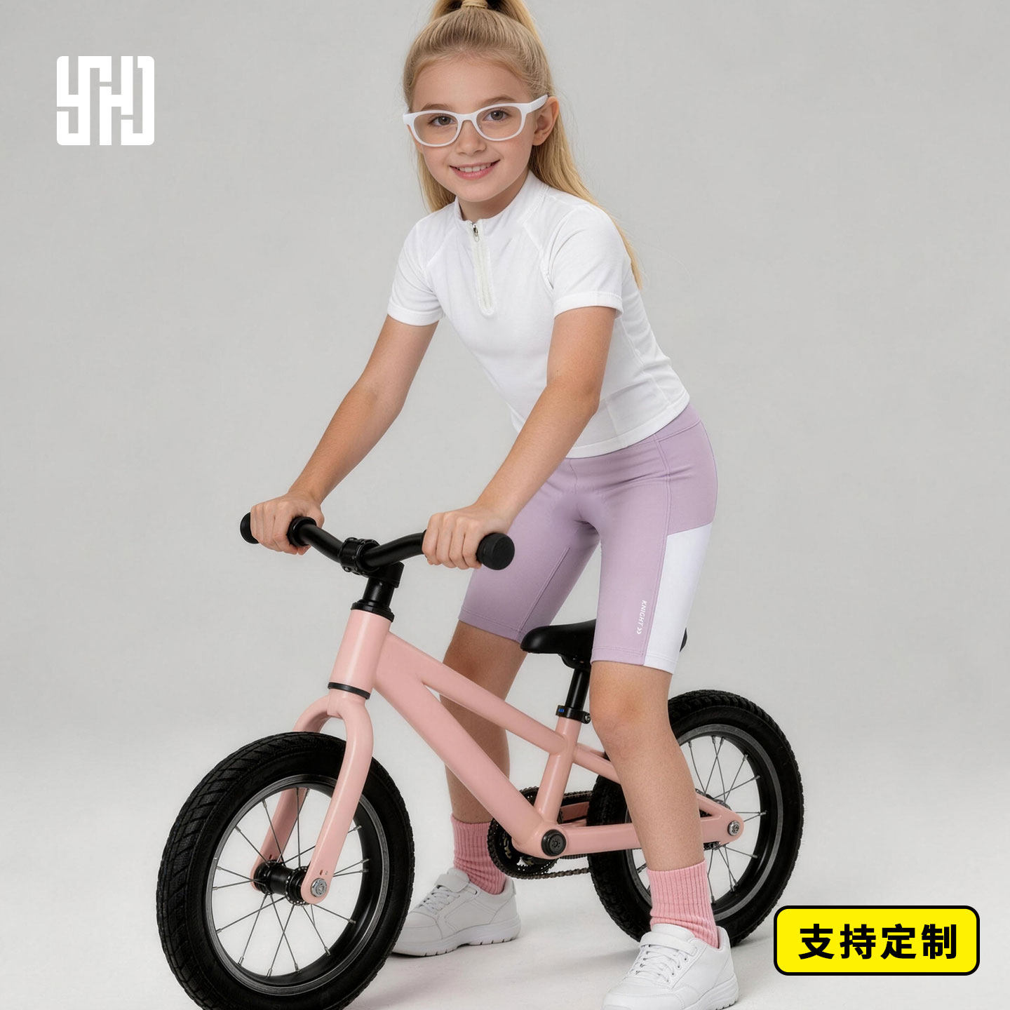 女童专业骑行服套装速干透气图片