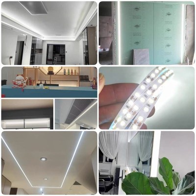 低压led灯带12v白光自粘LED灯条24v6500k贴片超高亮软线条灯防水