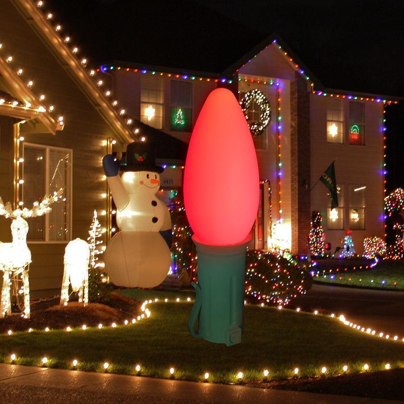 户外庭院灯led灯泡造型落地灯rgb16色可遥控式景观庭院灯厂家