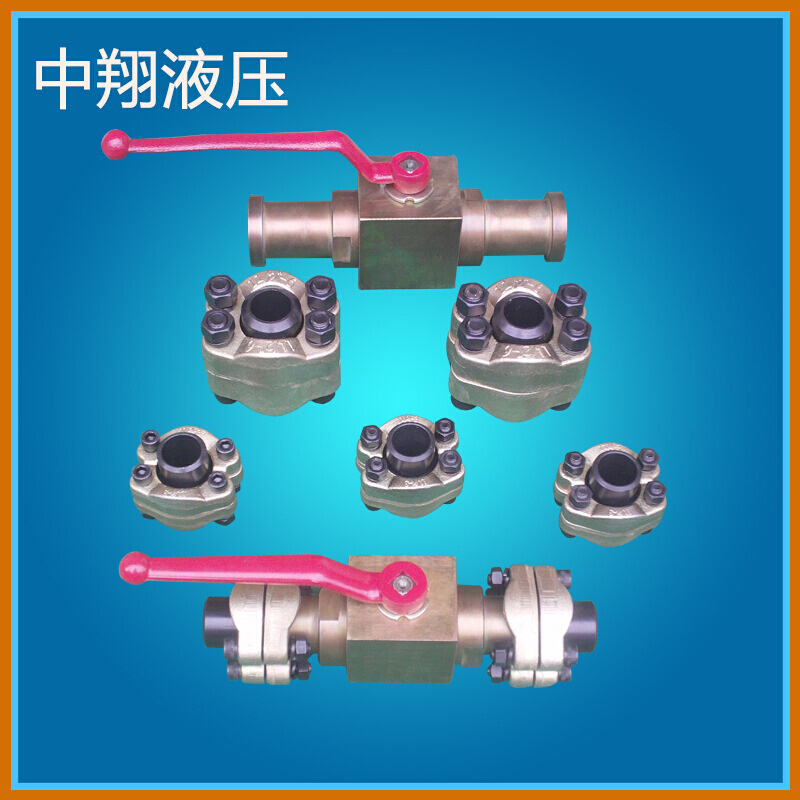 批发SKH/BKH-SAE-15手动液压球阀.304/316船舶高压法兰球阀厂