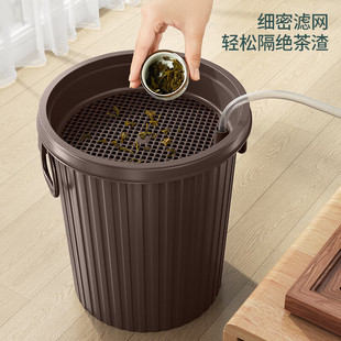 茶水桶泡茶倒茶水废茶渣分离干湿分离带滤网塑料茶水桶厂家批发