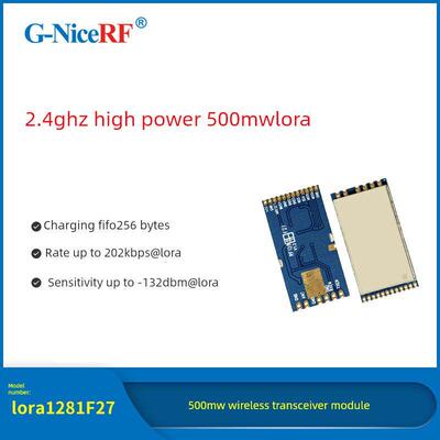 2.4GHz lora1281F27 大功率500mW无线收发模块SX1281 FCC、CE认证