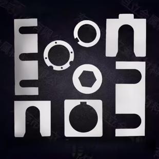 硅钢片E型夹具垫片0.01-5mm加工E型垫圈L型U型0.02金属垫片单孔