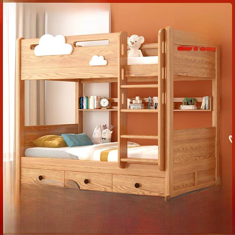 全实木上下铺双层床两层上下床可分体儿童高低床子母床同宽平行床