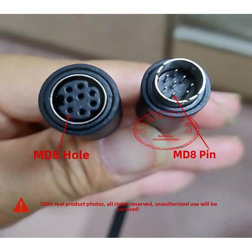 圆头MD8芯针对孔数据线 mini DIN8针公对母连接线 直连S端子线