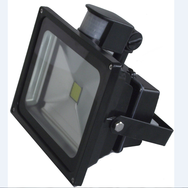 厂家供应led人体红外感应30W投光灯/防水防雷/楼道停车场小区使用