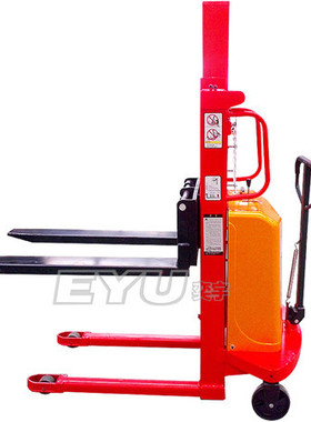 EY-SEM1016上海堆高车1.5m3米奕宇半电动0.5吨1吨2吨3吨液压
