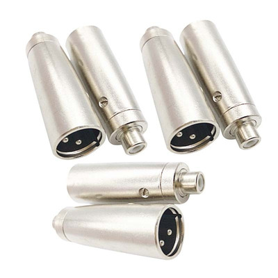 3芯卡龙公转莲花母转接头 KLR 转RCA母 3P卡龙头转AV莲花母转换头