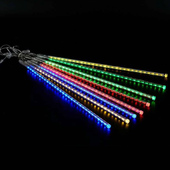 流星雨灯户外装 厂家供应LED镂空30L 50㎝8支套装 饰流水灯挂树彩灯