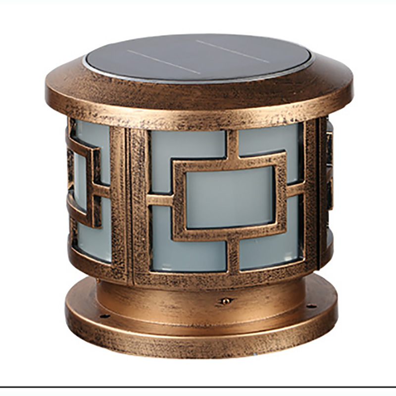 太阳能户外柱头灯庭院围墙灯欧式别墅大门家用防水带遥控围墙灯具