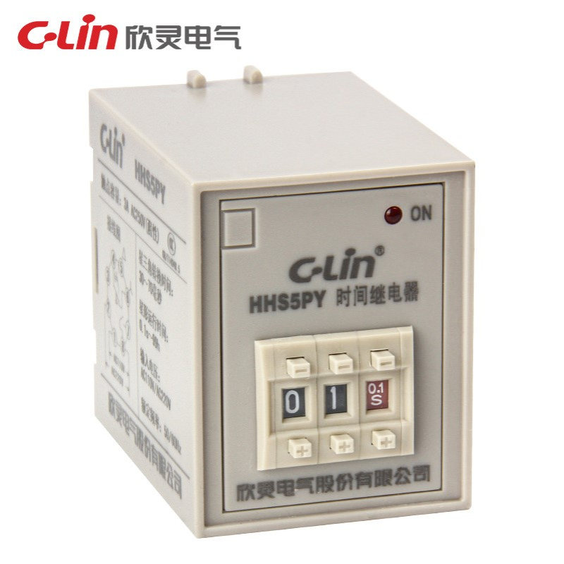欣灵电气HHS5PY时间继电器一组星三角启动延时AC220V替代ST3PY