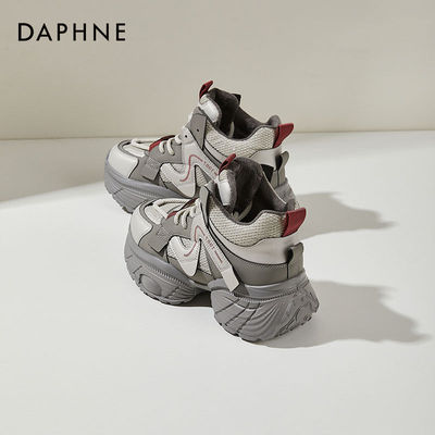 高帮款达芙妮厚底老爹鞋女