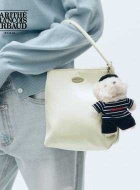 MARITHE常规LOGO色丁手袋 情侣时尚百搭缎面迷你托特包25年夏韩系