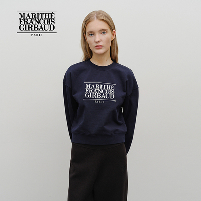 MARITHE女士短款经典LOGO卫衣