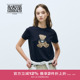 2025年夏季 潮流舒适休闲圆领上衣 韩系 T恤 MARITHE女士涂鸦熊短袖