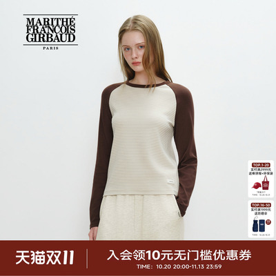 MARITHEBASIC女士插肩长袖T恤