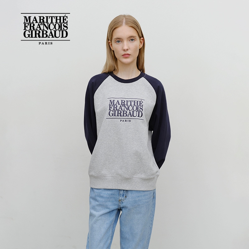 【高允真同款】MARITHE女士薄款经典LOGO减龄卫衣 休闲纯棉秋25秋