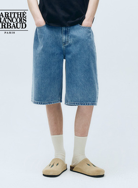 【车银优同款】MARITHE牛仔短裤 百慕大直筒舒适裤子2025年夏韩系