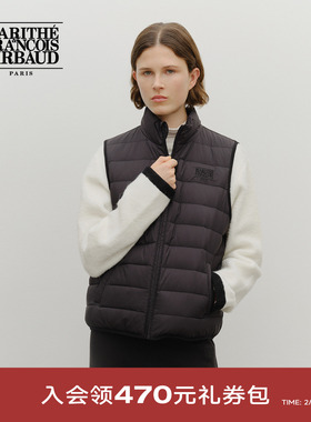 MARITHE经典LOGO轻薄排骨羽绒马甲 男女情侣刺绣上衣25年秋冬韩系