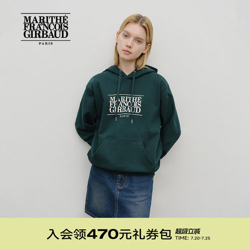 MARITHE经典LOGO连帽卫衣