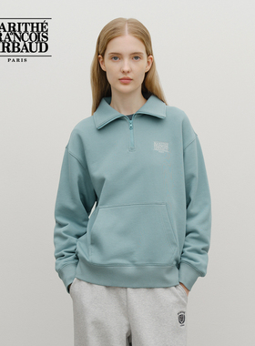 【车银优同款】MARITHE经典LOGO半拉链减龄卫衣 男女情侣上衣秋冬