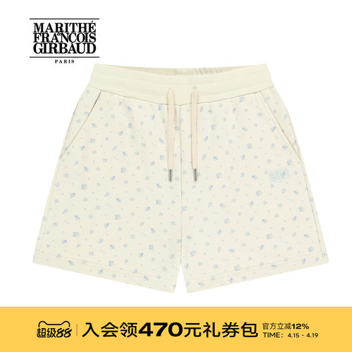 MARITHE女士经典LOGO复古短卫裤