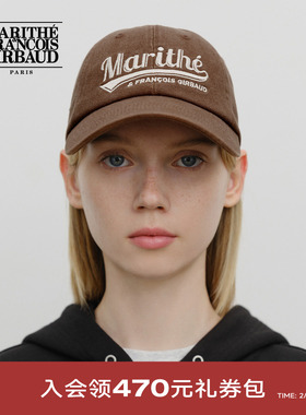 MARITHE复古图案棒球帽 潮流男女同款情侣刺绣加深鸭舌帽子25年秋