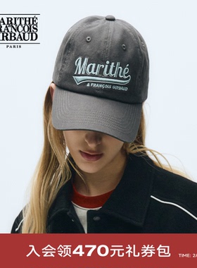 MARITHE复古棒球帽 情侣男女同款舒适简约字母刺绣帽子25年秋韩系