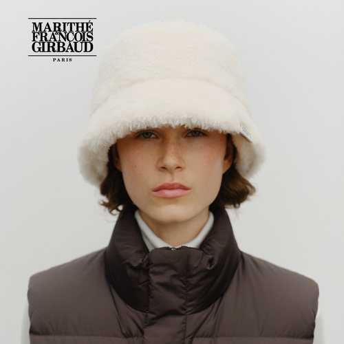 MARITHE经典LOGO毛绒渔夫帽