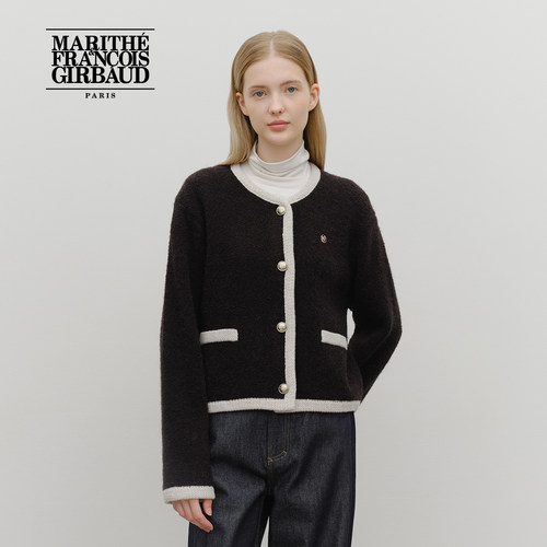 MARITHE女士毛绒针织开衫