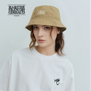 LOGO渔夫帽 MARITHE经典 男女情侣刺绣帽子25秋韩系 高允真同款