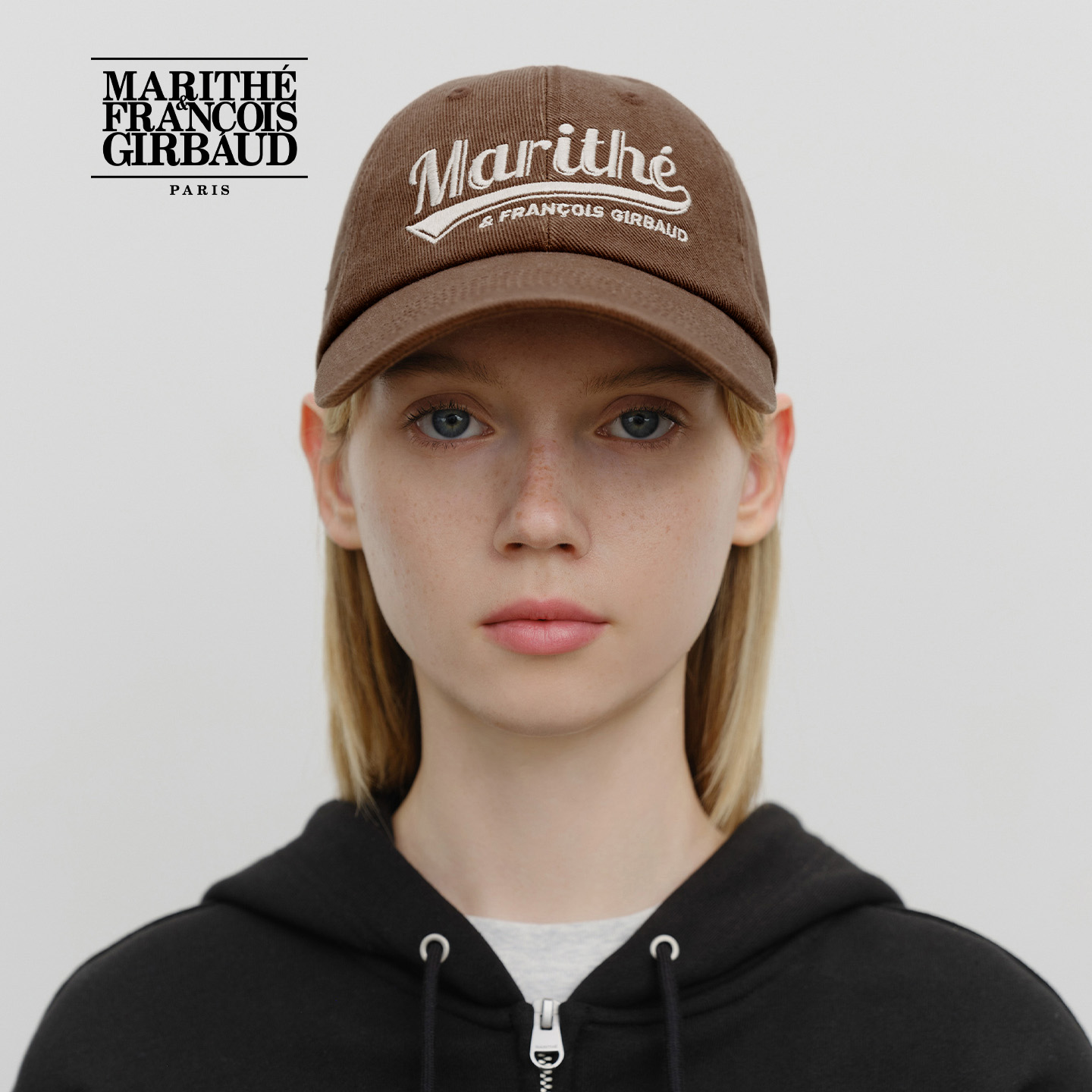 MARITHE复古图案棒球帽 潮流男女同款情侣刺绣加深鸭舌帽子25年秋