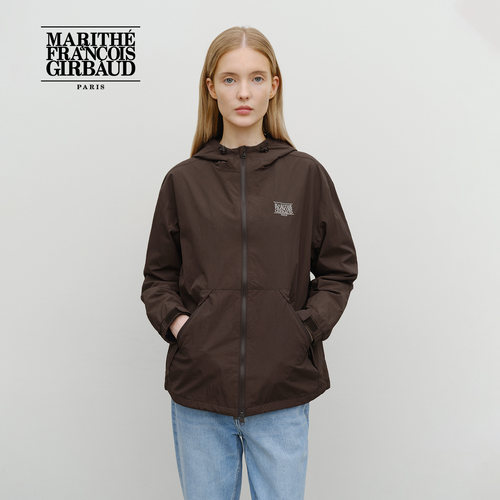 MARITHE经典LOGO连帽防风夹克
