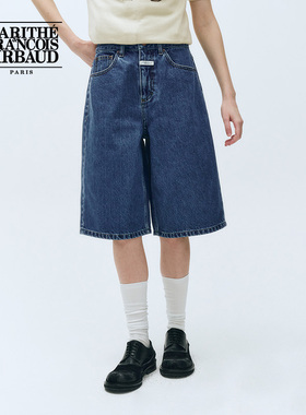MARITHE牛仔百慕大短裤 潮流女士休闲宽松直筒五分裤2025夏韩系