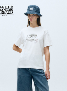 MARITHE短袖T恤潮流男女同款情侣宽松舒适经典LOGO上衣25年夏韩系