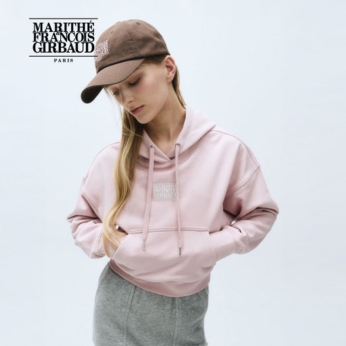 MARITHE女士经典小LOGO连帽卫衣