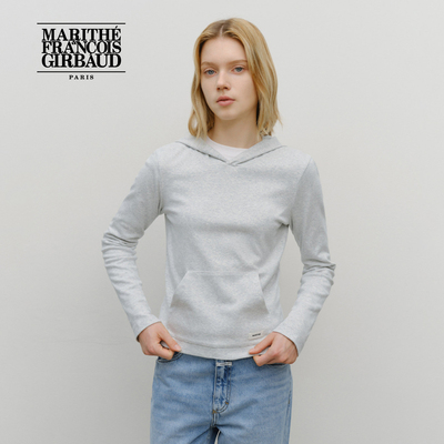 MARITHE基础款女士长袖连帽衫