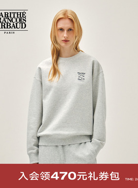 MARITHE柠檬图案印花卫衣 男女同款情侣简约休闲套头衫上衣26年春