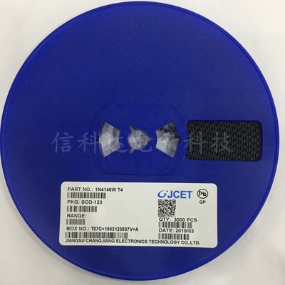 1N4148W  T4  SOD123 （一盘3000只=135元）CJ长电贴片二三极管