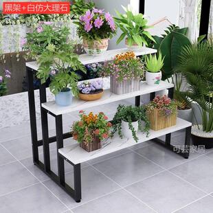 店花架三层流水台展产品高示架货架鞋架低展示柜阶梯花展示架