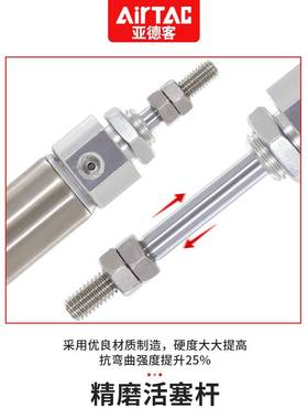 亚德客小型迷你笔型气缸PB12/16X10X15X20*25X30*50*75X100*150SU